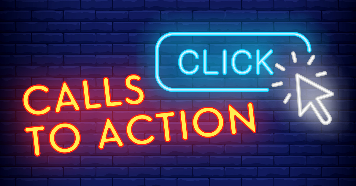 call to action neon sign