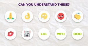 common emojis to show how easy it is to read them